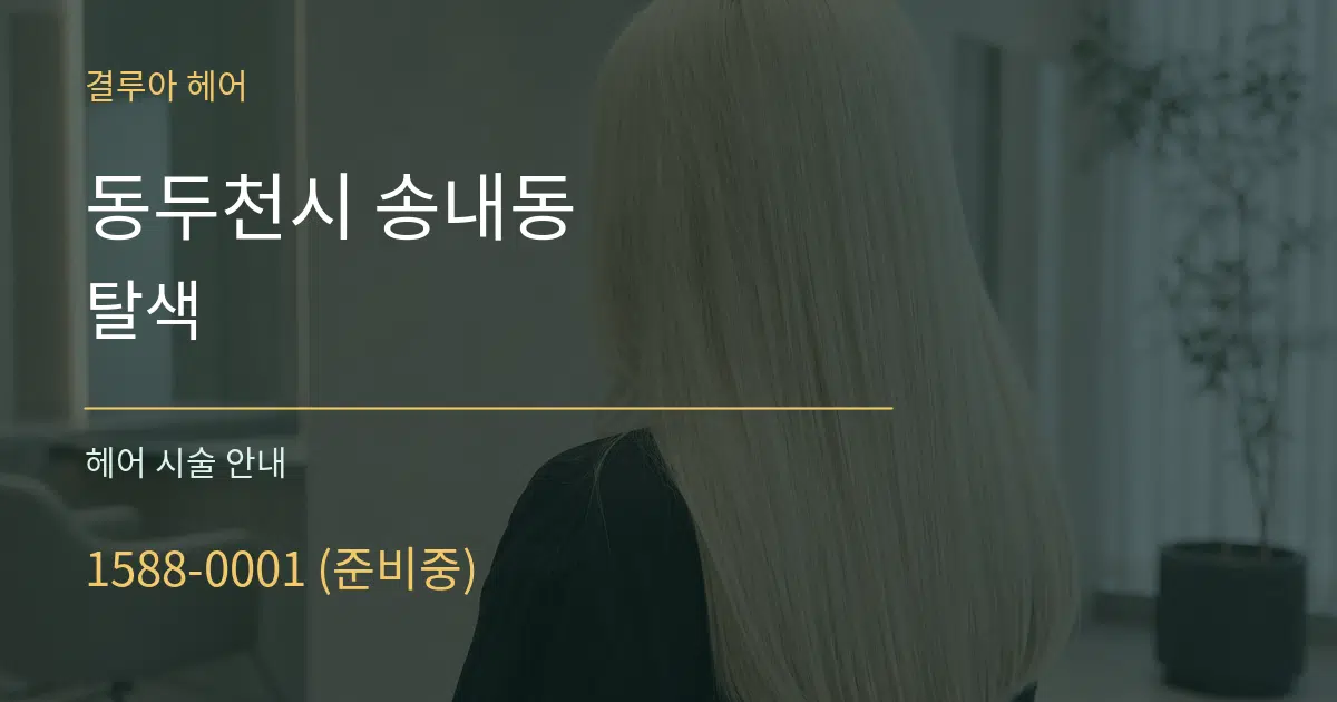 동두천시 송내동 탈색 대표 안내 그래픽