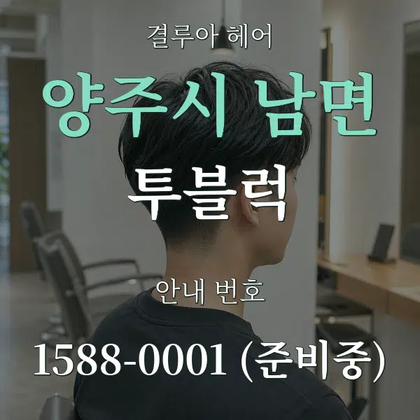 양주시 남면 투블럭 대표 안내 그래픽