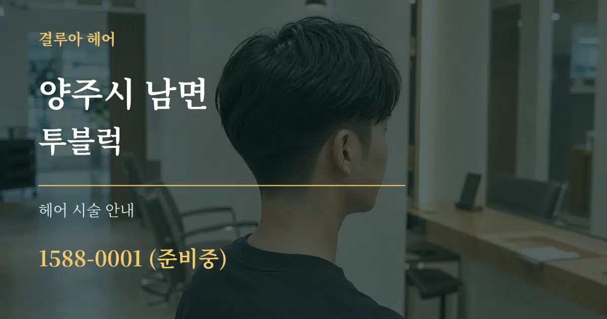 양주시 남면 투블럭 대표 안내 그래픽