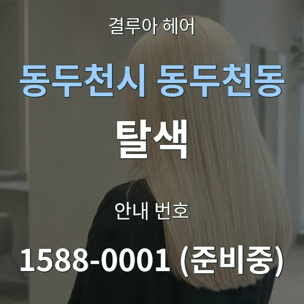 동두천시 동두천동 탈색 대표 안내 그래픽