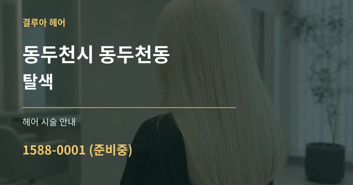 동두천시 동두천동 탈색 대표 안내 그래픽