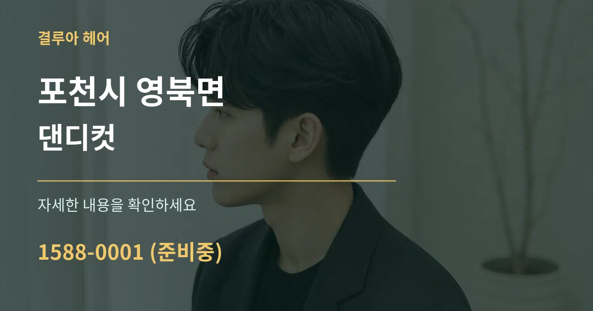 포천시 영북면 댄디컷 서비스 이용 안내 그래픽