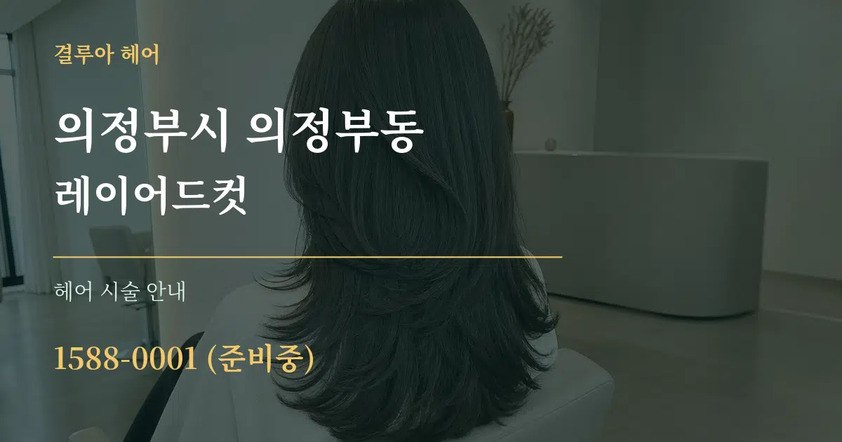 의정부시 의정부동 레이어드컷 대표 안내 그래픽