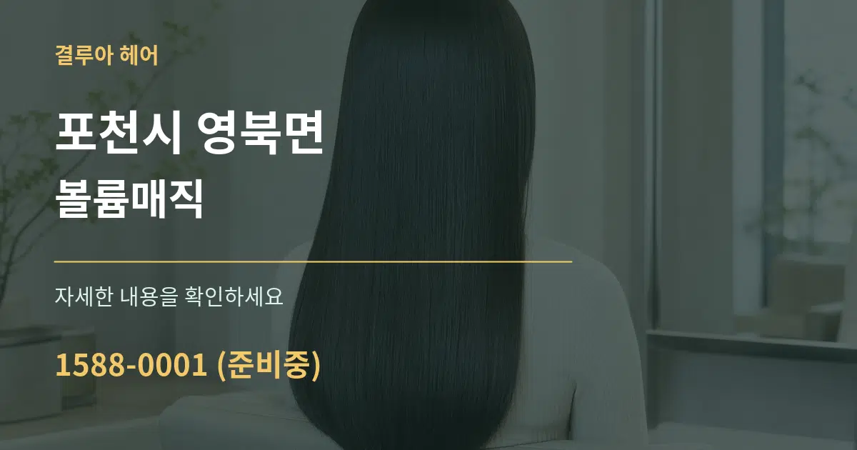 포천시 영북면 볼륨매직 서비스 이용 안내 그래픽