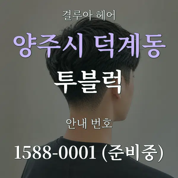 양주시 덕계동 투블럭 대표 안내 그래픽