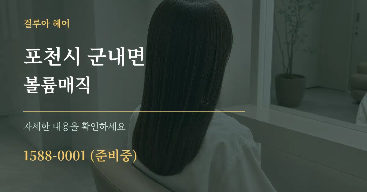 포천시 군내면 볼륨매직 서비스 이용 안내 그래픽