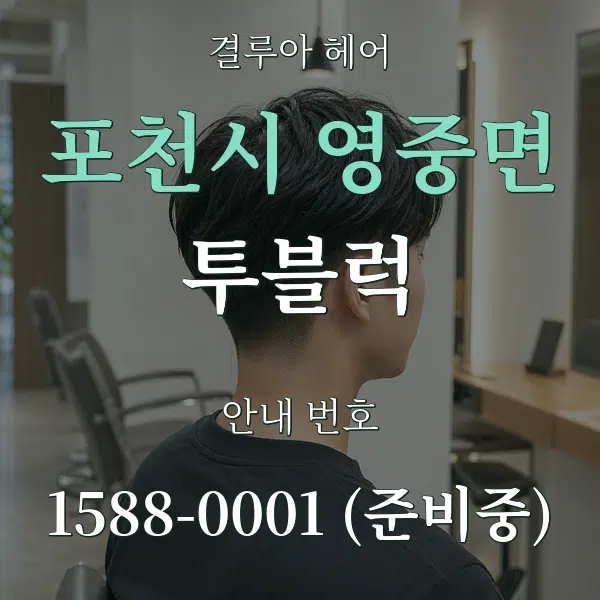 포천시 영중면 투블럭 대표 안내 그래픽