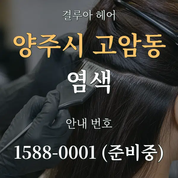 양주시 고암동 염색 대표 안내 그래픽