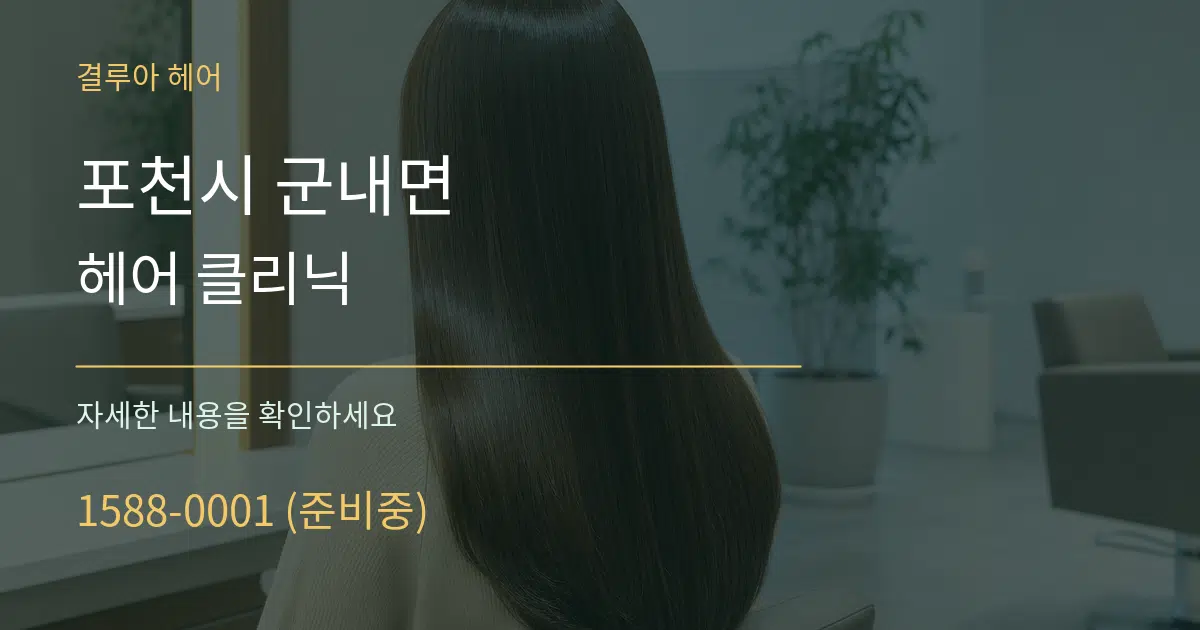 포천시 군내면 헤어 클리닉 서비스 이용 안내 그래픽