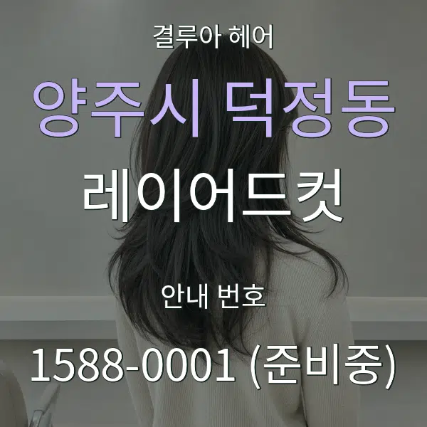 양주시 덕정동 레이어드컷 대표 안내 그래픽