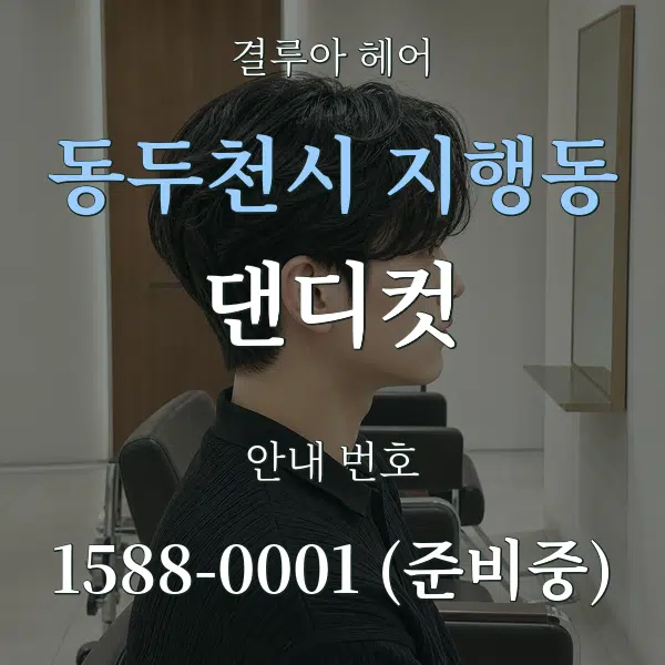 동두천시 지행동 댄디컷 대표 안내 그래픽