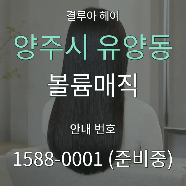 양주시 유양동 볼륨매직 대표 안내 그래픽