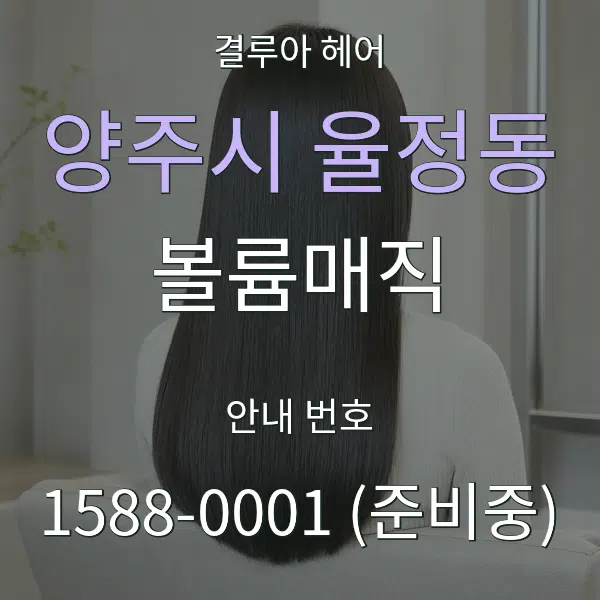 양주시 율정동 볼륨매직 대표 안내 그래픽