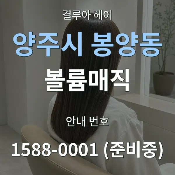 양주시 봉양동 볼륨매직 대표 안내 그래픽