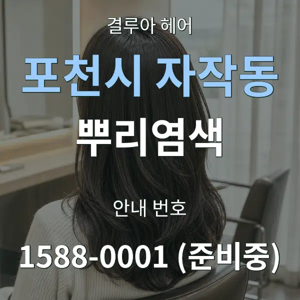 포천시 자작동 뿌리염색 대표 안내 그래픽