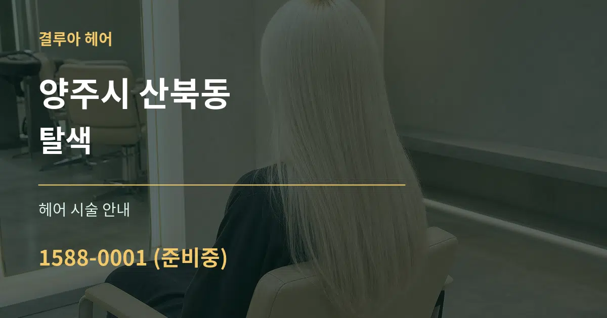 양주시 산북동 탈색 대표 안내 그래픽