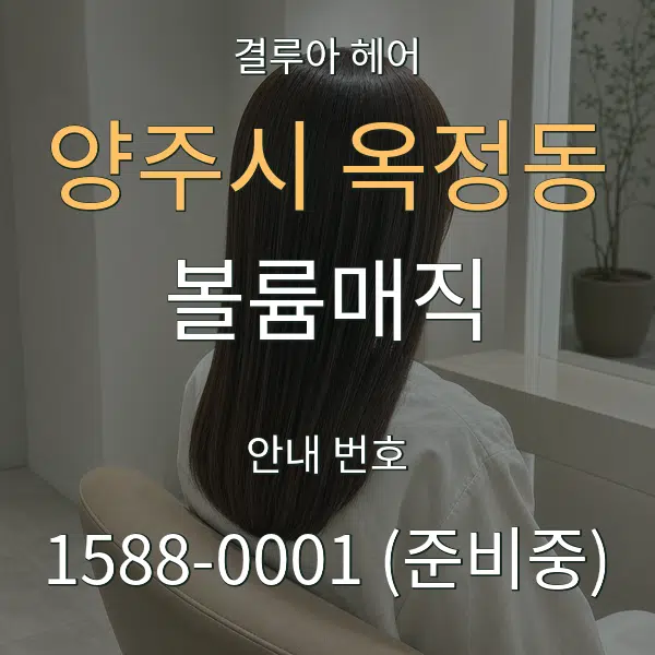 양주시 옥정동 볼륨매직 대표 안내 그래픽