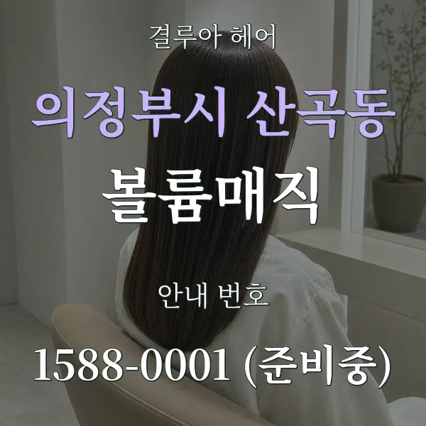 의정부시 산곡동 볼륨매직 대표 안내 그래픽