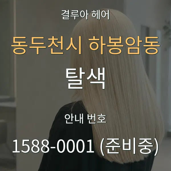 동두천시 하봉암동 탈색 대표 안내 그래픽