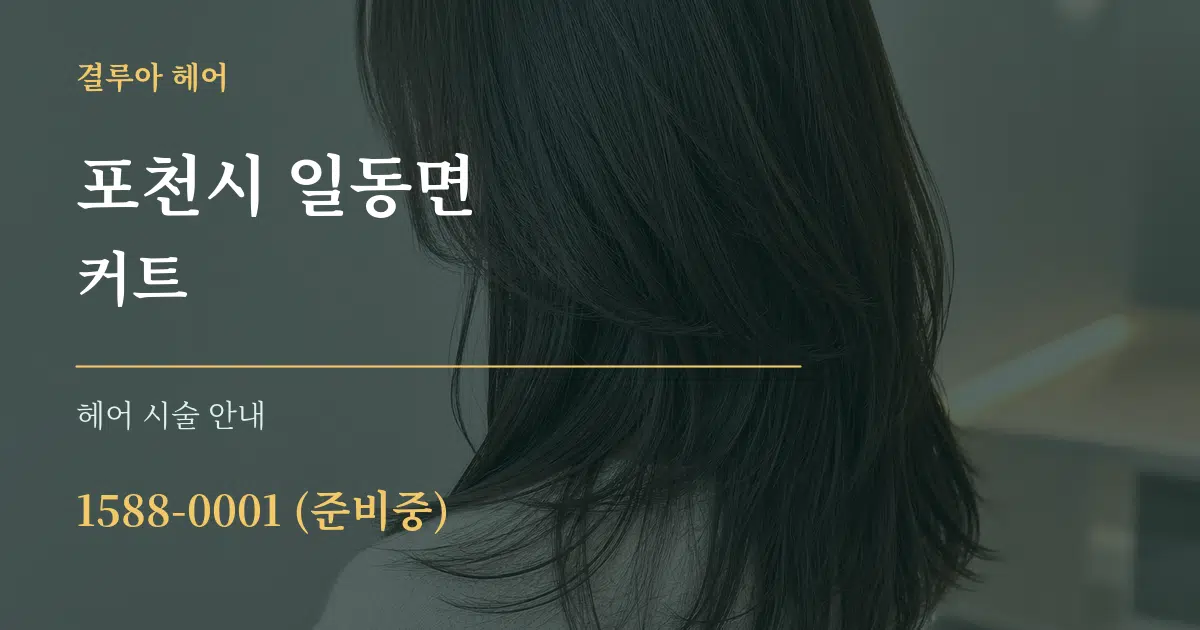 포천시 일동면 커트 대표 안내 그래픽