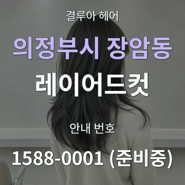 의정부시 장암동 레이어드컷 대표 안내 그래픽
