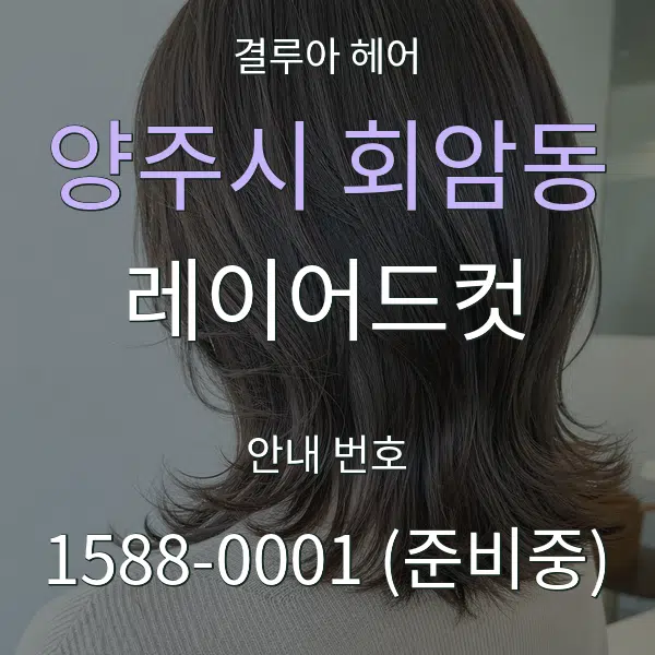 양주시 회암동 레이어드컷 대표 안내 그래픽