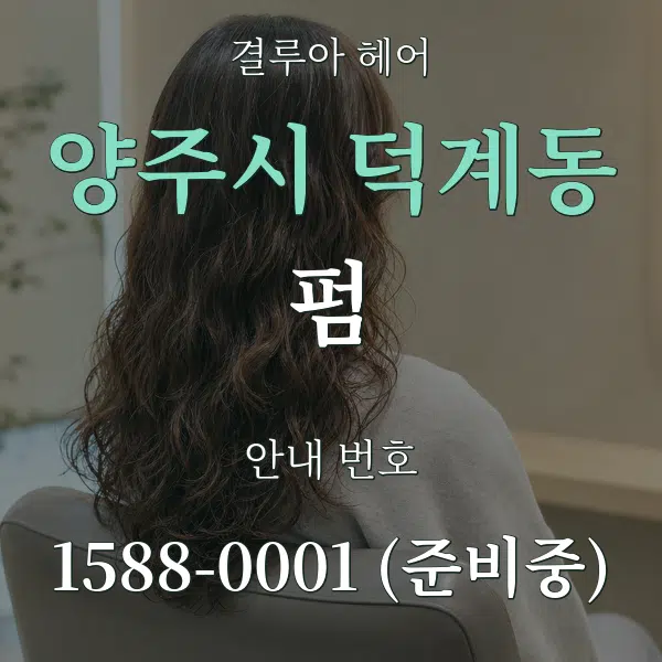 양주시 덕계동 펌 대표 안내 그래픽