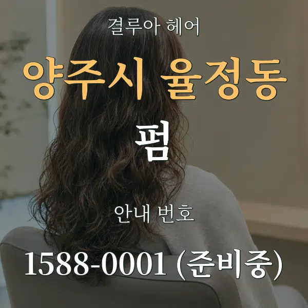 양주시 율정동 펌 대표 안내 그래픽