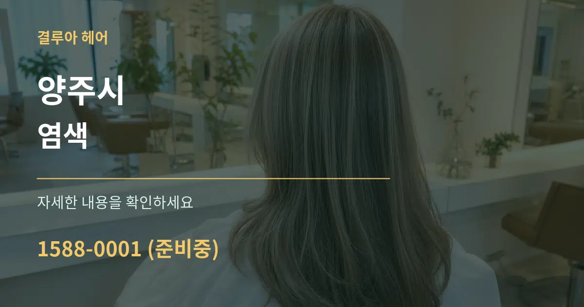 양주시 염색 서비스 이용 안내 그래픽