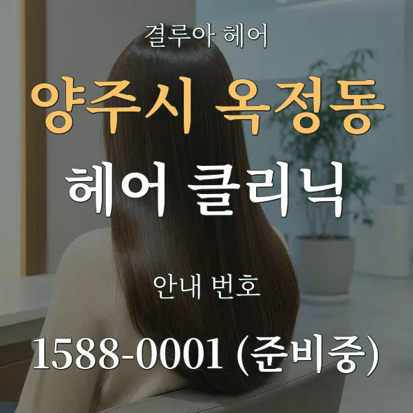 양주시 옥정동 헤어 클리닉 대표 안내 그래픽