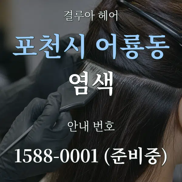 포천시 어룡동 염색 대표 안내 그래픽