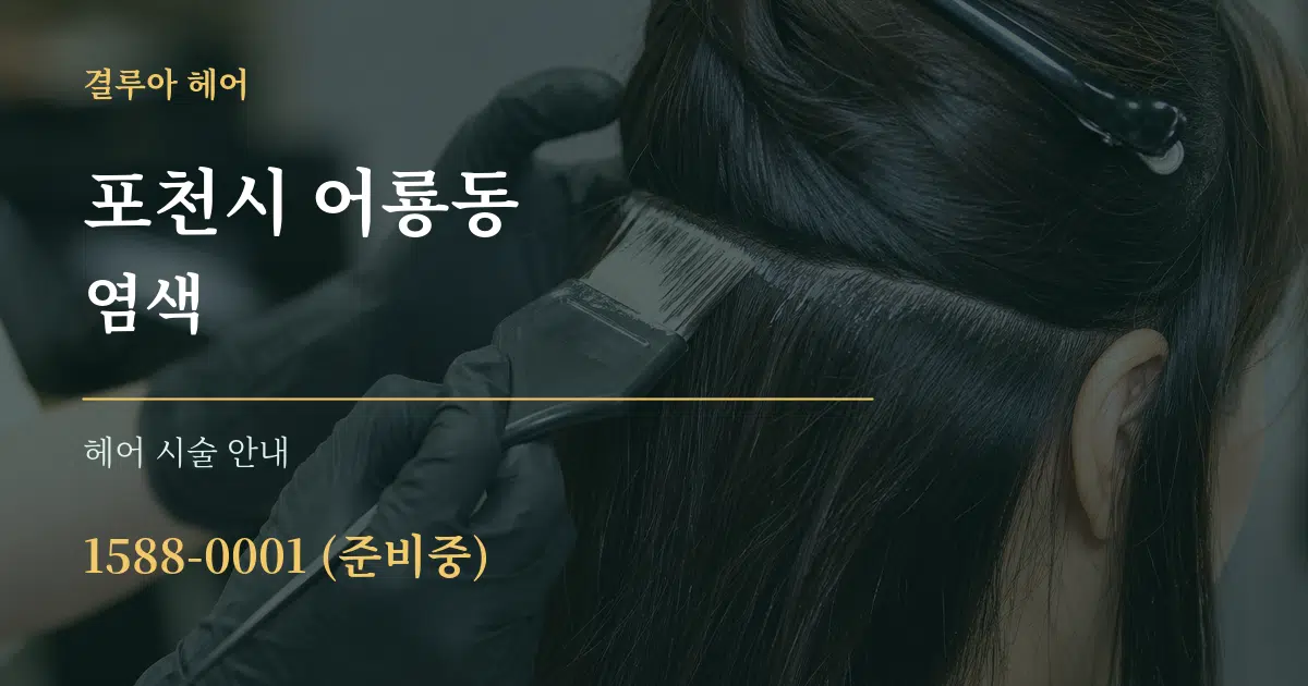 포천시 어룡동 염색 대표 안내 그래픽