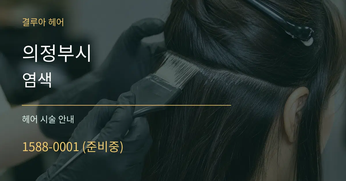의정부시 염색 대표 안내 그래픽
