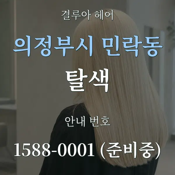 의정부시 민락동 탈색 대표 안내 그래픽