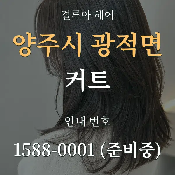 양주시 광적면 커트 대표 안내 그래픽