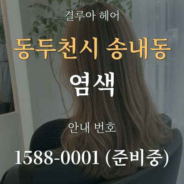 동두천시 송내동 염색 대표 안내 그래픽