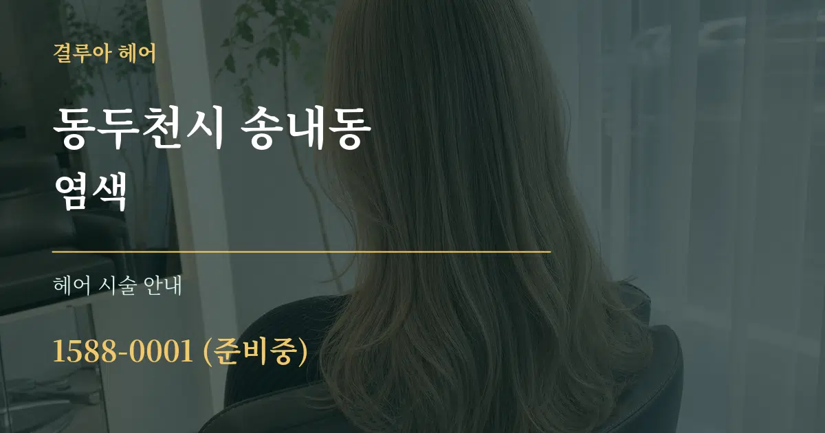 동두천시 송내동 염색 대표 안내 그래픽