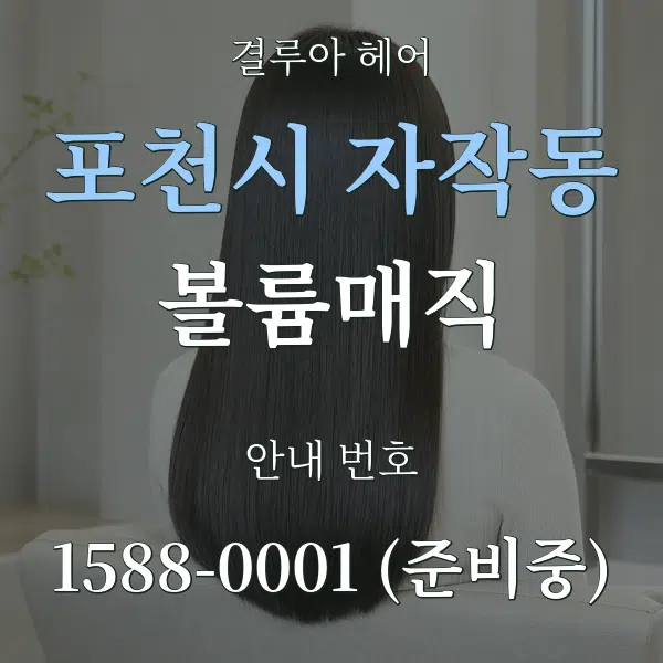 포천시 자작동 볼륨매직 대표 안내 그래픽
