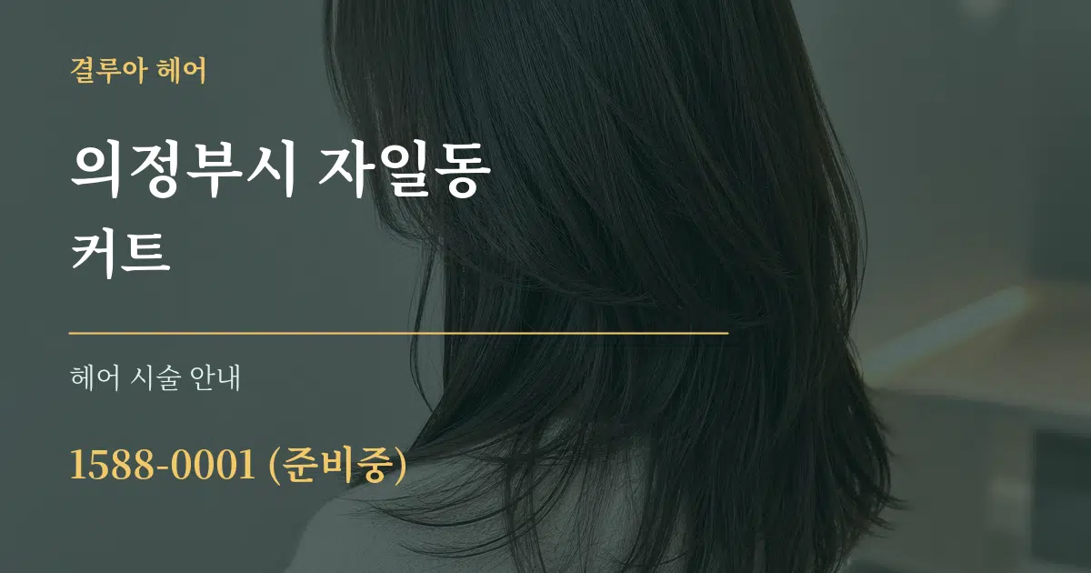 의정부시 자일동 커트 대표 안내 그래픽