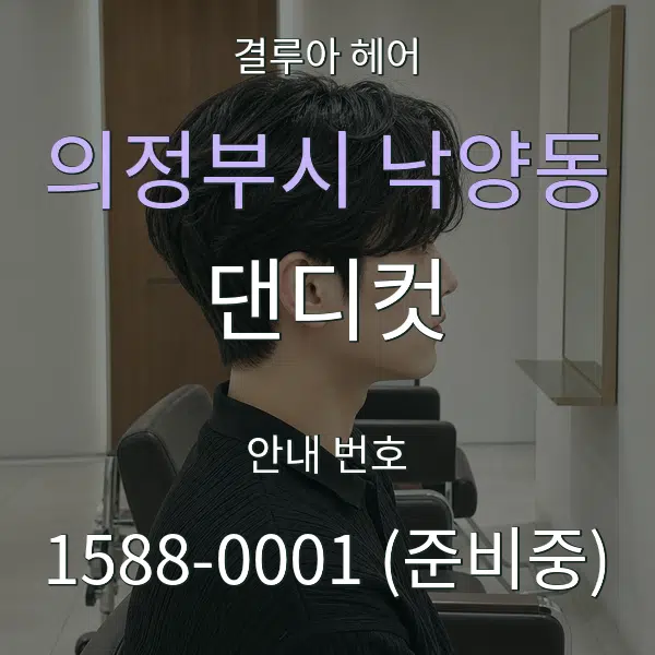 의정부시 낙양동 댄디컷 대표 안내 그래픽
