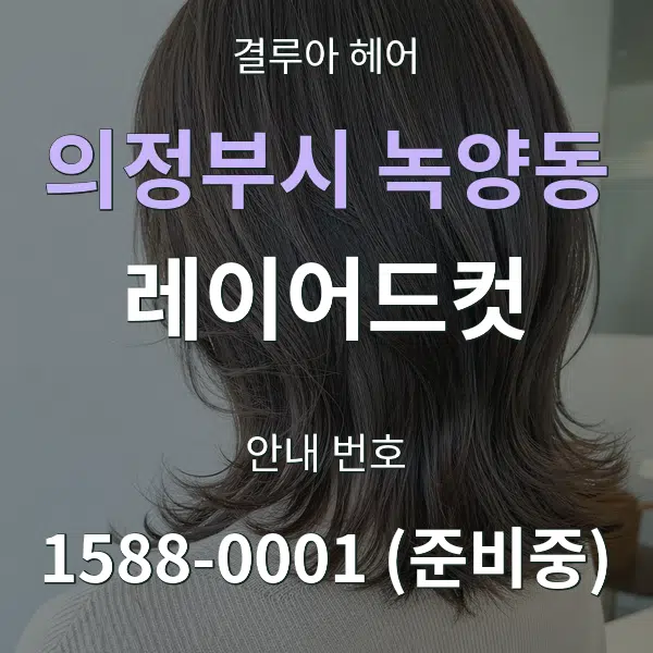 의정부시 녹양동 레이어드컷 대표 안내 그래픽