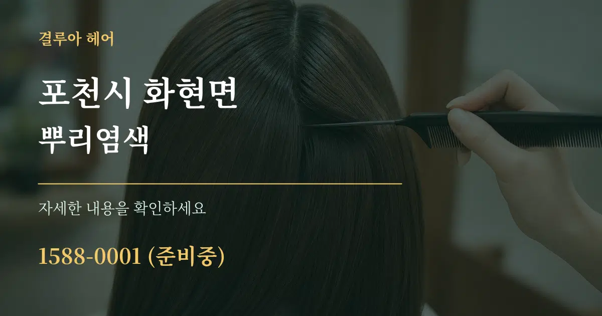 포천시 화현면 뿌리염색 서비스 이용 안내 그래픽