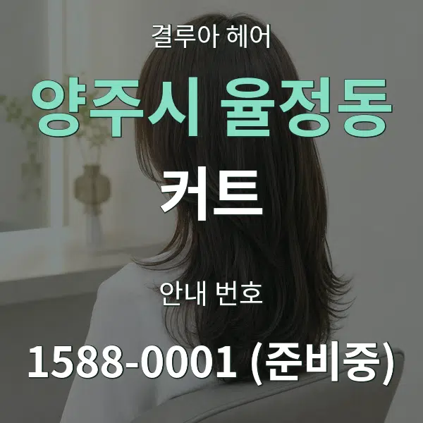 양주시 율정동 커트 대표 안내 그래픽
