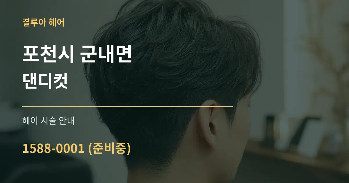 포천시 군내면 댄디컷 대표 안내 그래픽