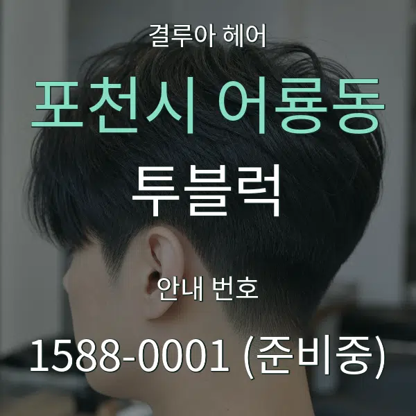 포천시 어룡동 투블럭 대표 안내 그래픽