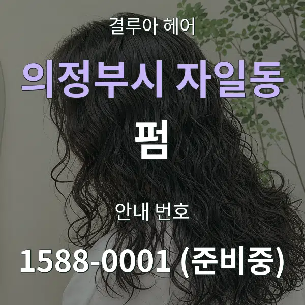 의정부시 자일동 펌 대표 안내 그래픽