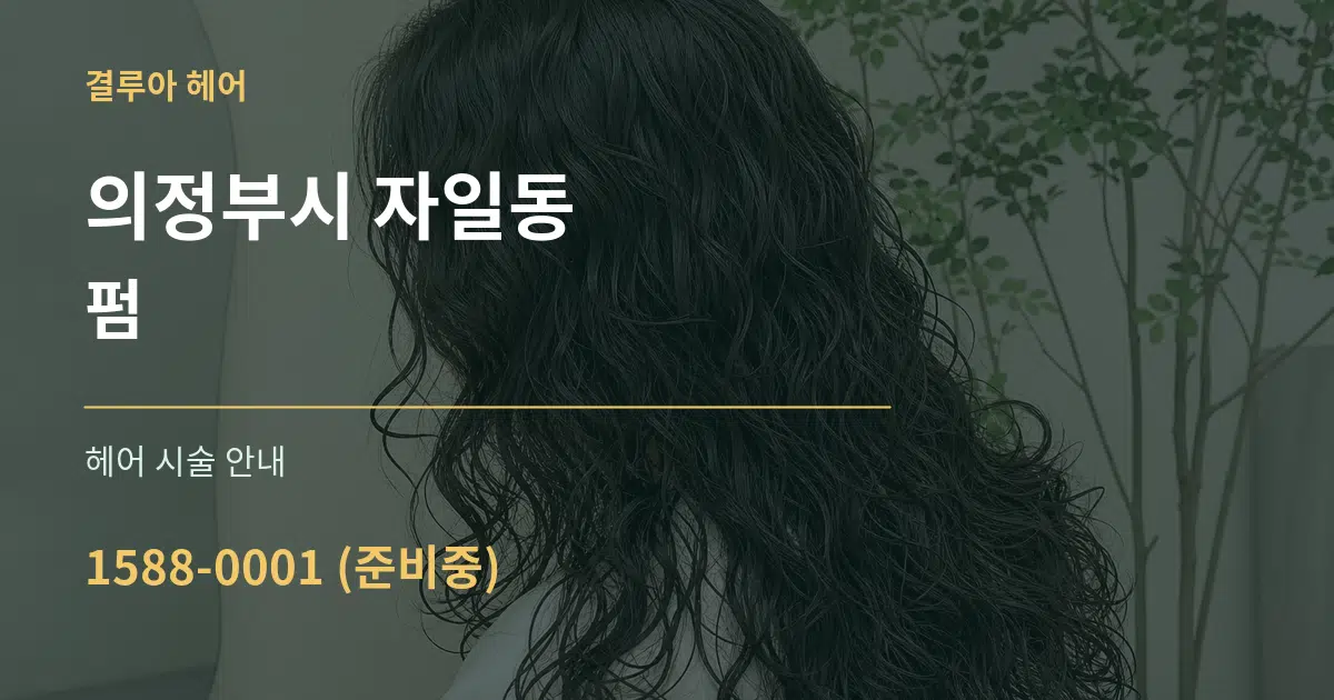 의정부시 자일동 펌 대표 안내 그래픽