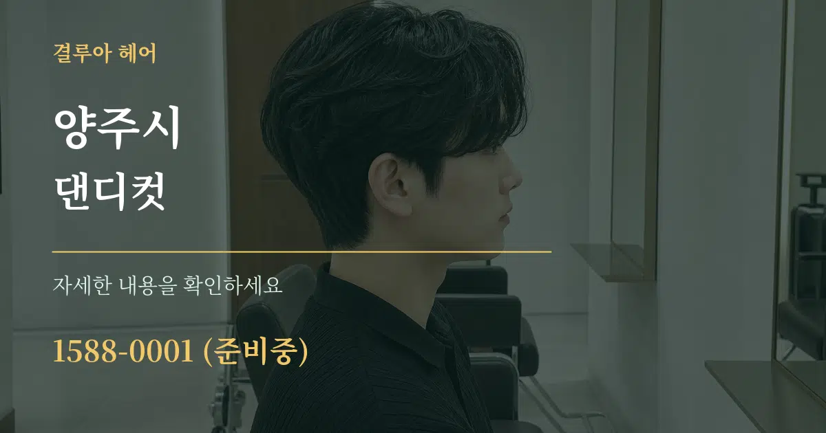 양주시 댄디컷 서비스 이용 안내 그래픽