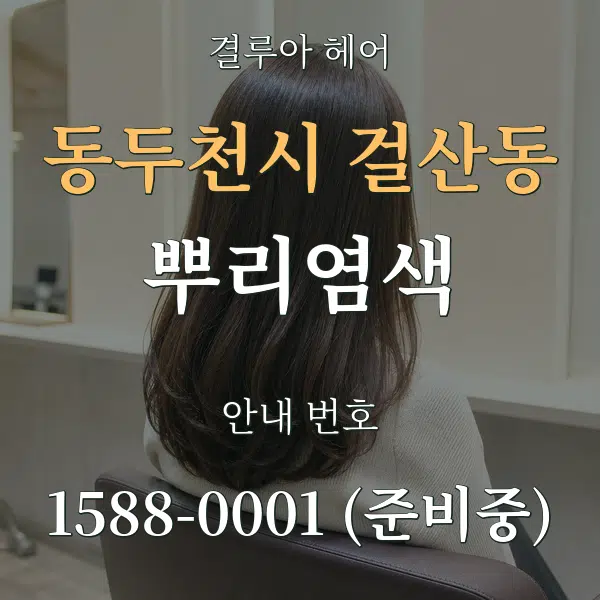 동두천시 걸산동 뿌리염색 대표 안내 그래픽