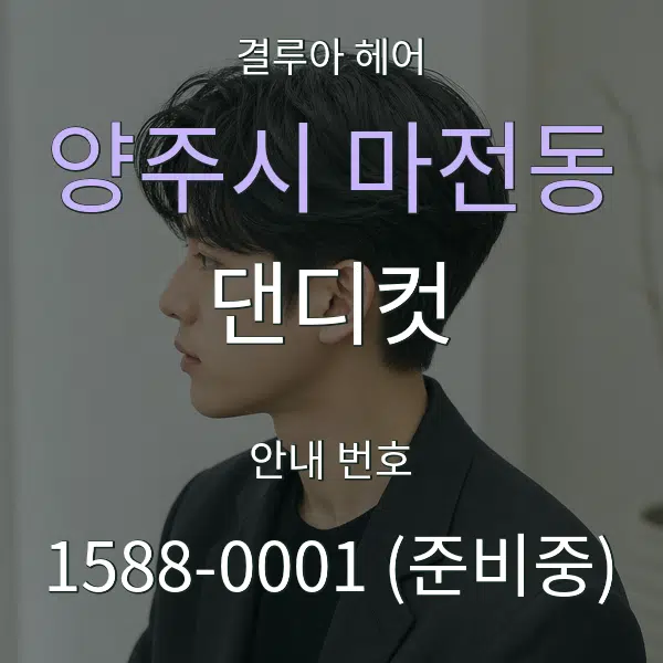 양주시 마전동 댄디컷 대표 안내 그래픽